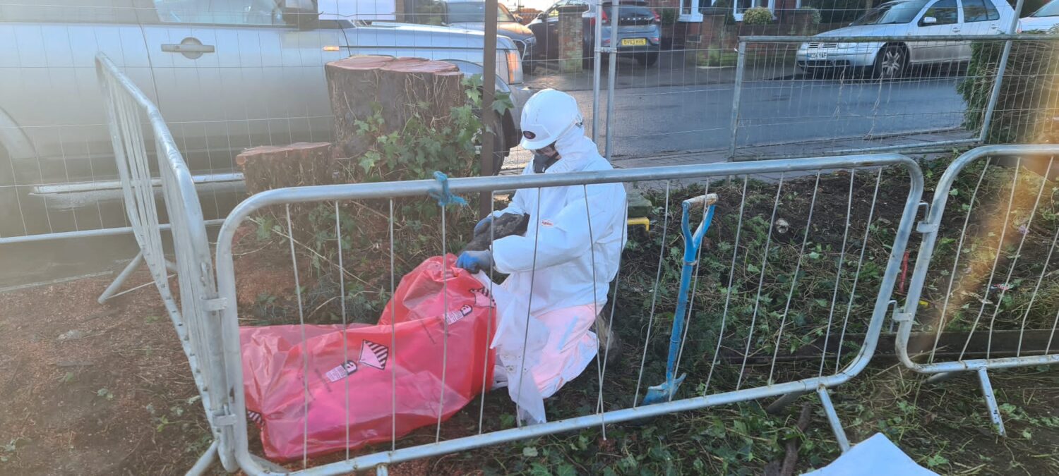 Asbestos removal site photograph