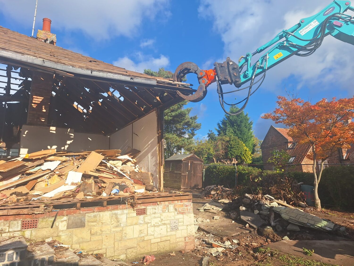 Demolition work in progress